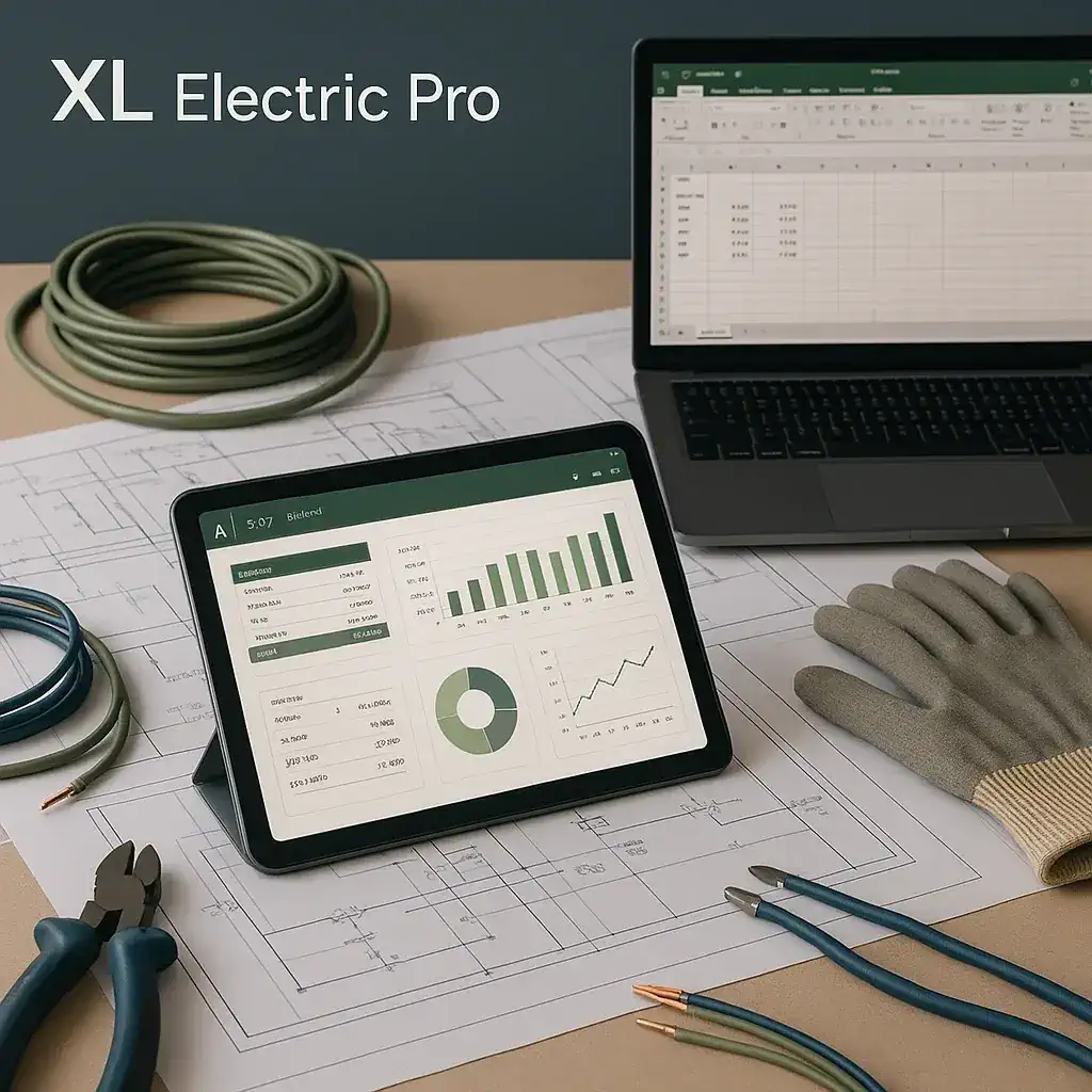 XL Electric Pro Excel dashboard for electrical job tracking